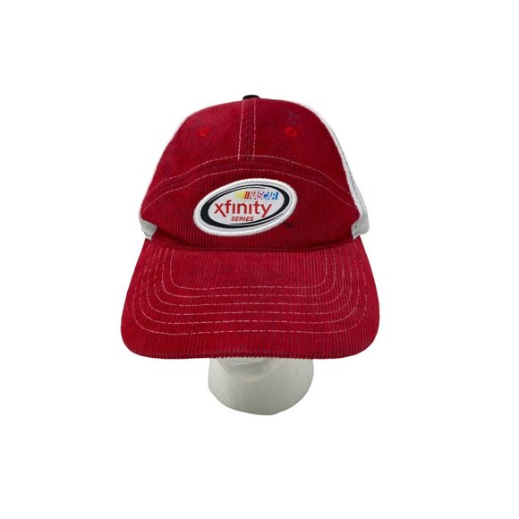 NASCAR Xfinity Series Corduroy Comcast Red & White Adjustable Hat Cap Free Ship. - Picture 1 of 5
